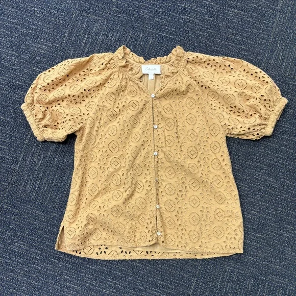 Cleobella Tan Eyelet Blouse - Picture 4 of 5